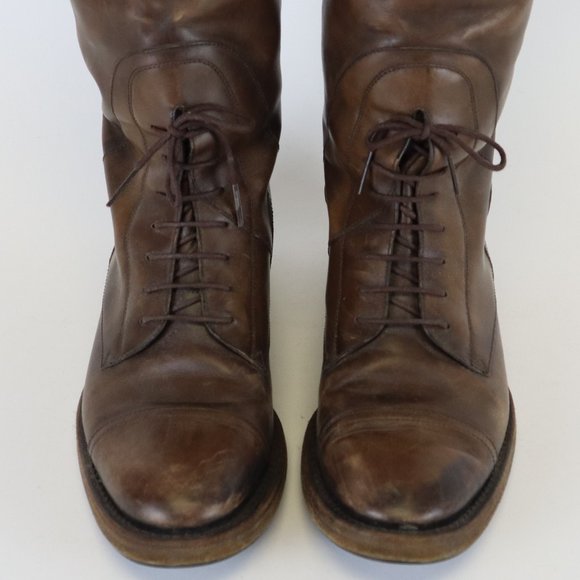 *SOLD* Gucci 'Boulanger' Equestrian Lace-Up Knee Boots - Picture 6 of 7